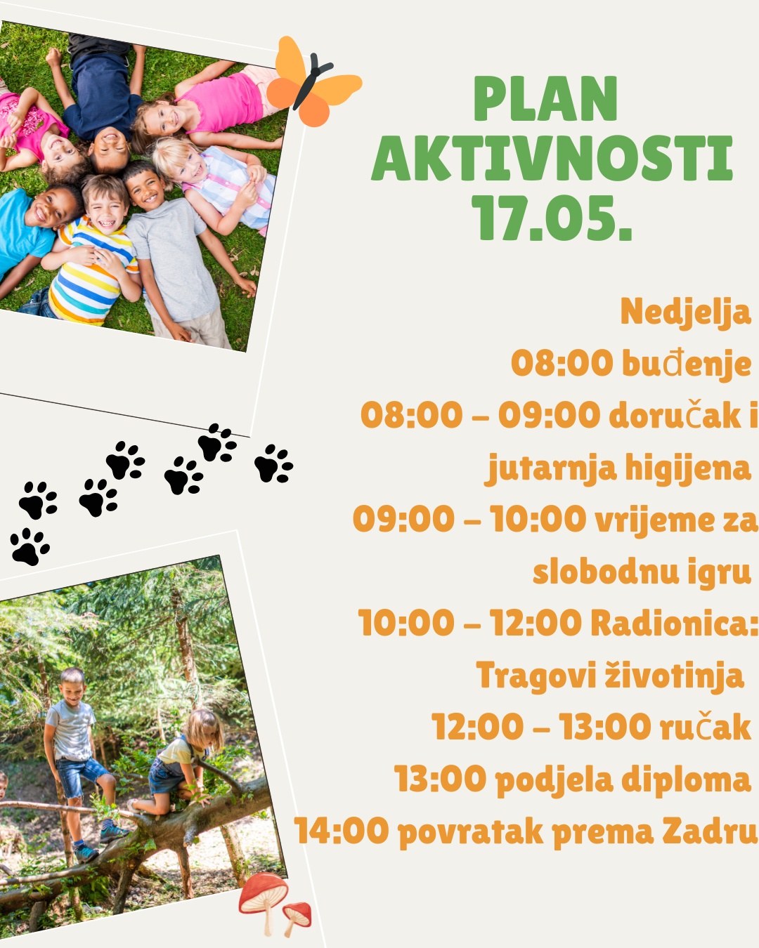 Koji je plan aktivnosti 17.05.? 